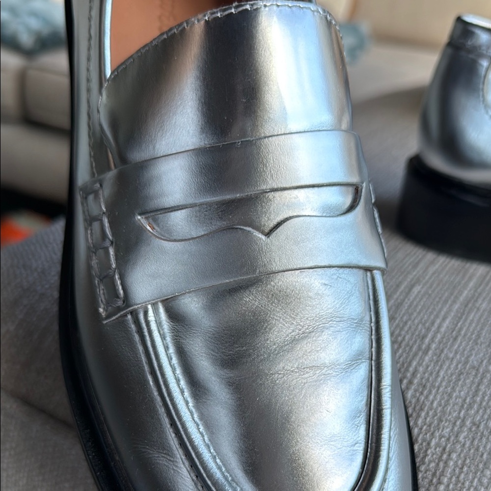 Madewell Silver Loafers - Picture 6 of 7